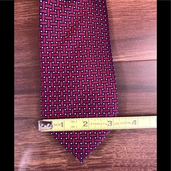 🍂SALE🍂 TASSO ELBA Burgundy 100% Silk Necktie - Picture 8 of 9